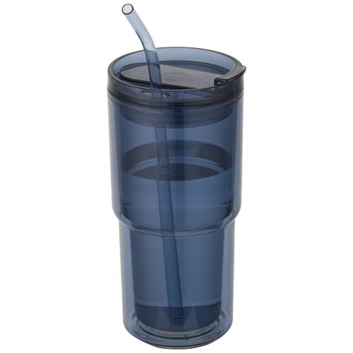Kubek plastikowy Archer o pojemności 480 ml z podwójnymi ściankami Oceaniczny niebieski 10096751 