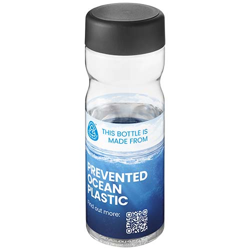 H2O Active® Eco Base 650 ml screw cap water bottle Przezroczysty-Czarny 21043591 (1)