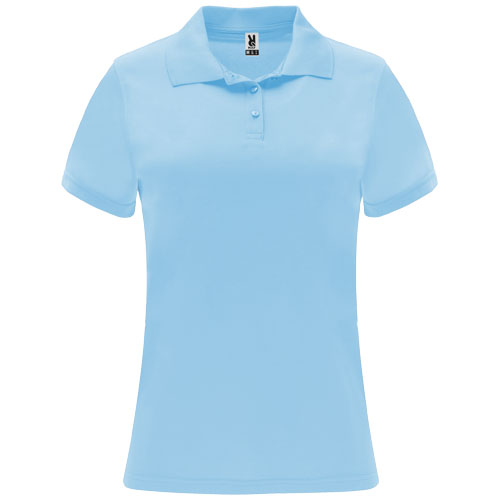 Monzha sportowa koszulka damska polo z krótkim rękawem Błękitny R04102H1 