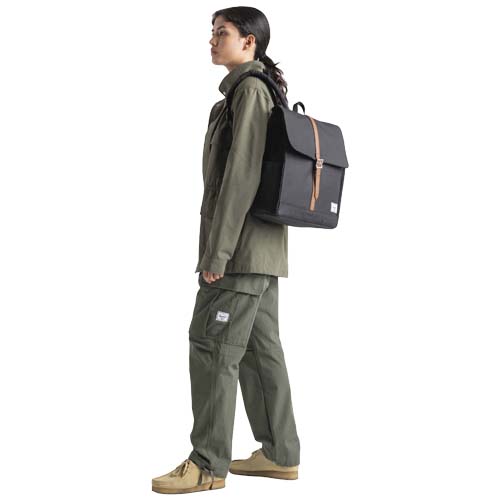 Herschel City plecak z materiałów z recyklingu o pojemności 16 l Melanż szary 12075380 (5)