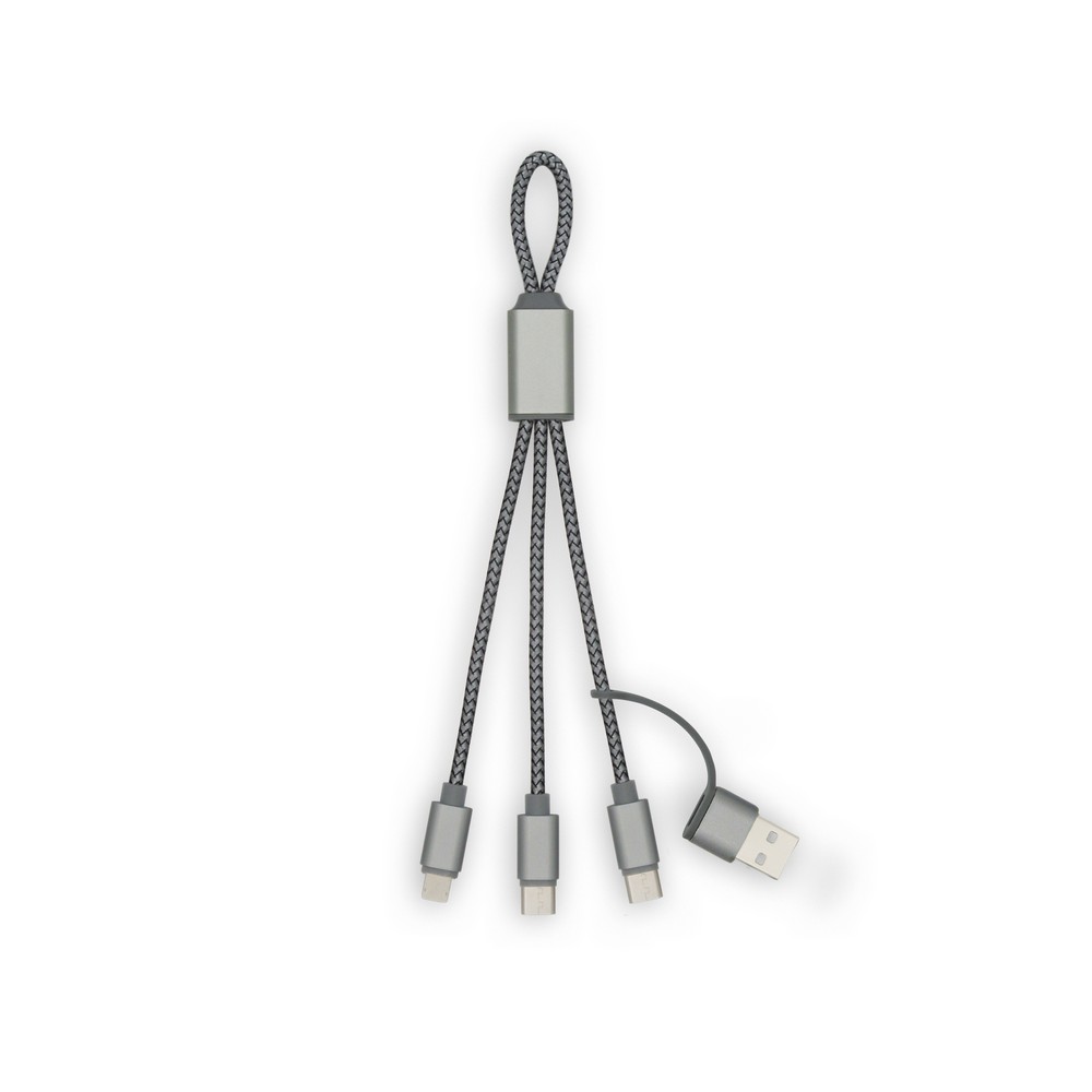 Kabel do ładowania i synchronizacji BrandCharger Trident 2 Grafitowy VA556-15 (1)