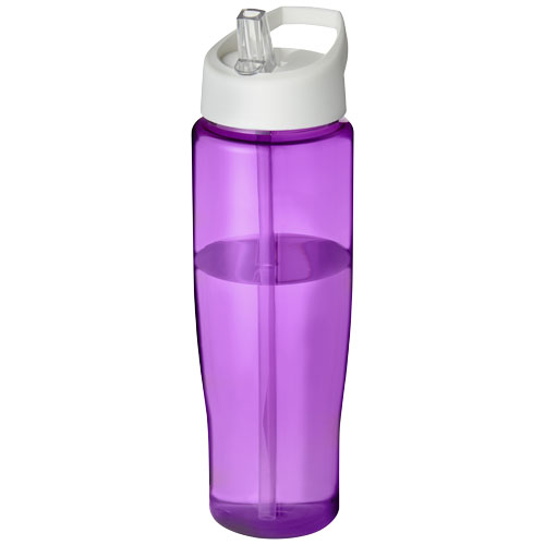 Bidon H2O Tempo® o pojemności 700 ml z wieczkiem z słomką Fioletowy-Biały 21004415 