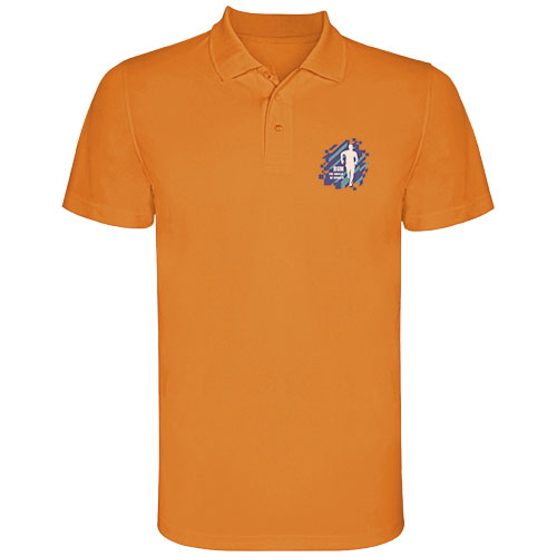 Monzha sportowa koszulka męska polo z krótkim rękawem Fluor Orange R04043L1 (1)