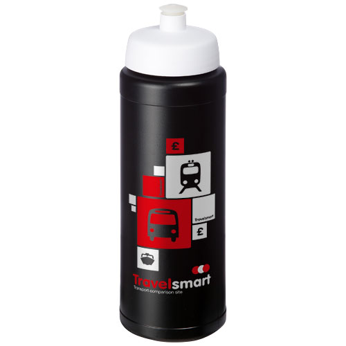 Bidon Baseline® Plus o pojemności 750 ml ze sportowym wieczkiem i uchwytem Czarny-Biały 21068912 (1)