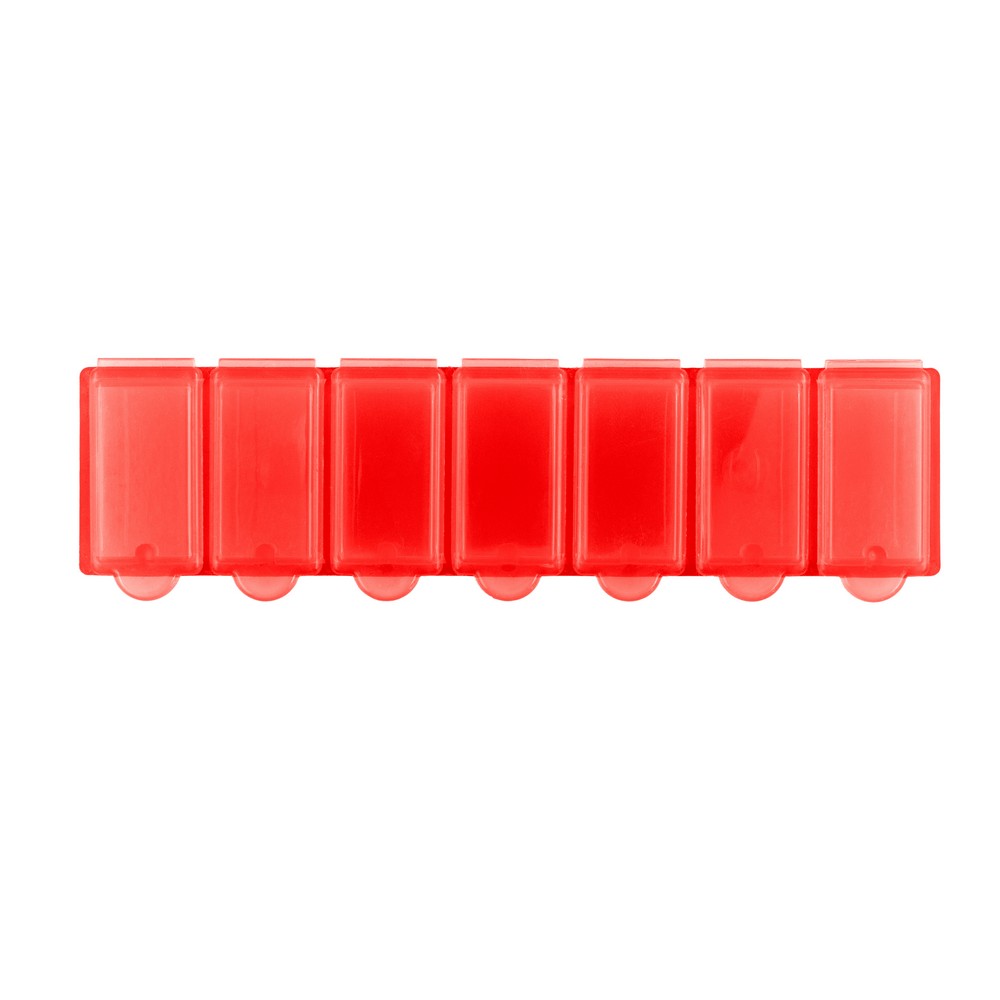Pojemnik na tabletki z 7 przegrodami | Chuks Czerwony V9597-05 (5)