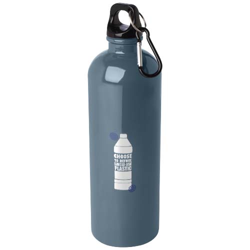 Oregon butelka na wodę o pojemności 750 ml z karabińczykiem wykonana ze stali nierdzewnej z jednowarstwową ścianką z certyfikatem RCS Szaroniebieski 10086155 (1)