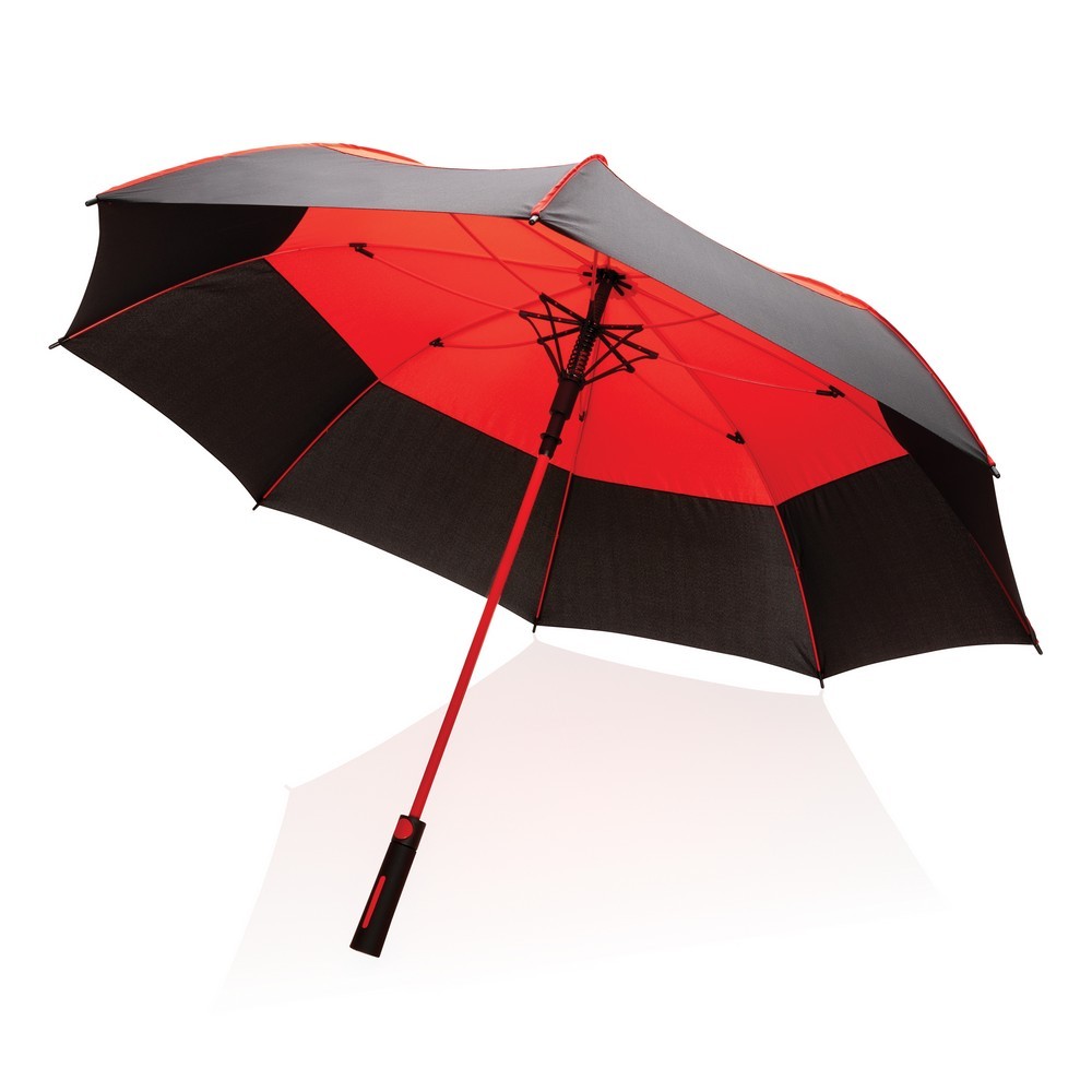 Parasol sztormowy 27", automatyczny AWARE™ RPET Czerwony P850.684 (4)