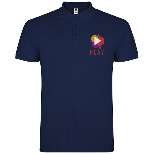 Star koszulka męska polo z krótkim rękawem Navy Blue R66381R5 (1)