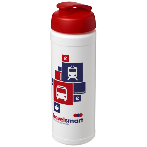 Bidon Baseline® Plus o pojemności 750 ml z wieczkiem zaciskowym Biały-Czerwony 21007003 (1)