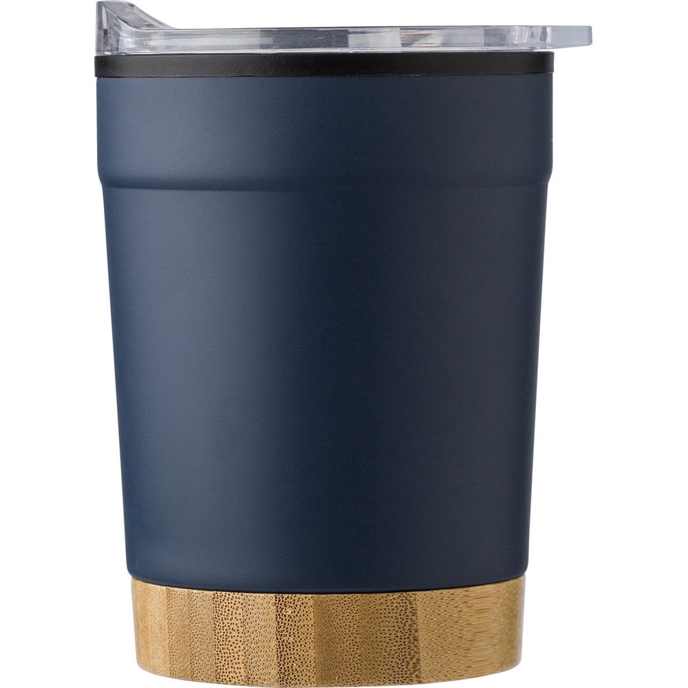 Kubek termiczny 300 ml z bambusowym elementem Granatowy V1179-04 (7)