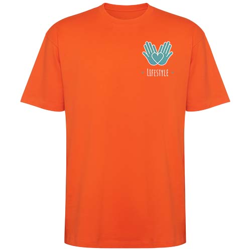 Koszulka Bull, unisex, oversize, z krótkim rękawem Fire orange R6560D85 (1)