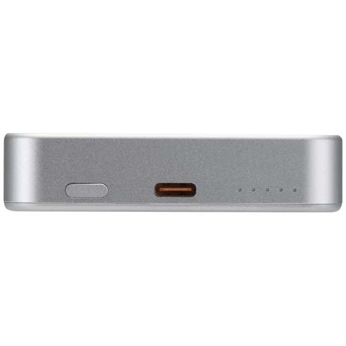 Powerbank Avis 10 000 mAh z recyklingowanego aluminium, z wbudowanym magnesem  Srebrny 12444581 (6)