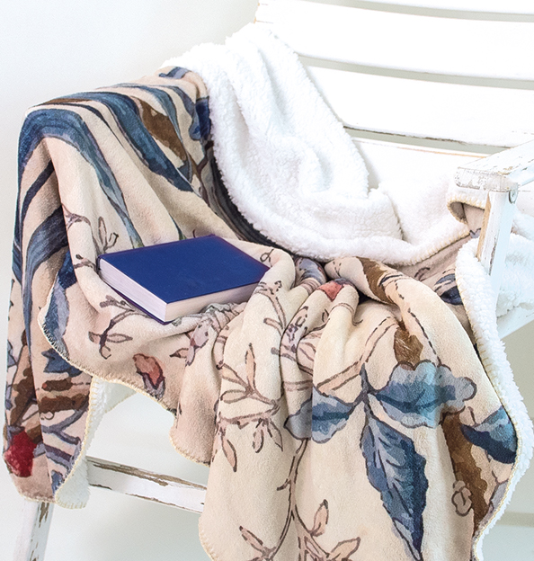 Gadżet reklamowy - 10x Koc drukowany polarowy z Sherpą