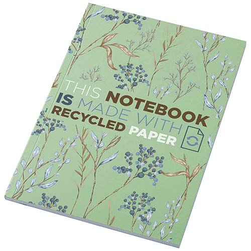 Gadżet reklamowy - 50x Notatnik A5 Novella Austen z miękką okładką z materiału z recyklingu, 50 kartek