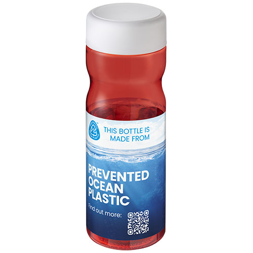 H2O Active® Eco Base 650 ml screw cap water bottle Czerwony-Biały 21043507 (1)