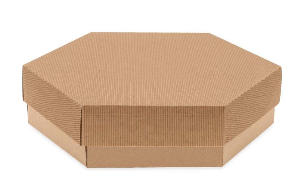 Pudełko 6-kątne  24x24x9 Kraftowy OGBOX002KRF 