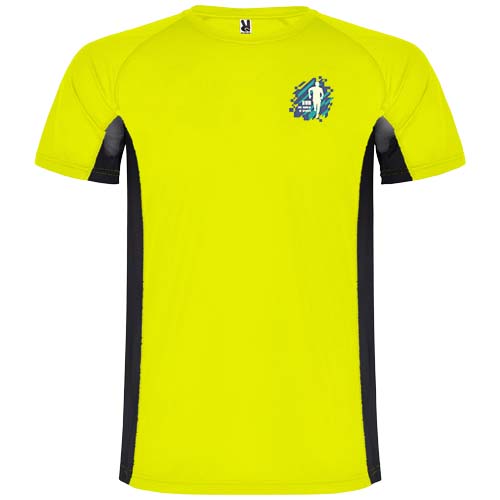 Shanghai sportowa koszulka męska z krótkim rękawem Fluorescencyjny żółty-Czarny R65958Y1 (1)
