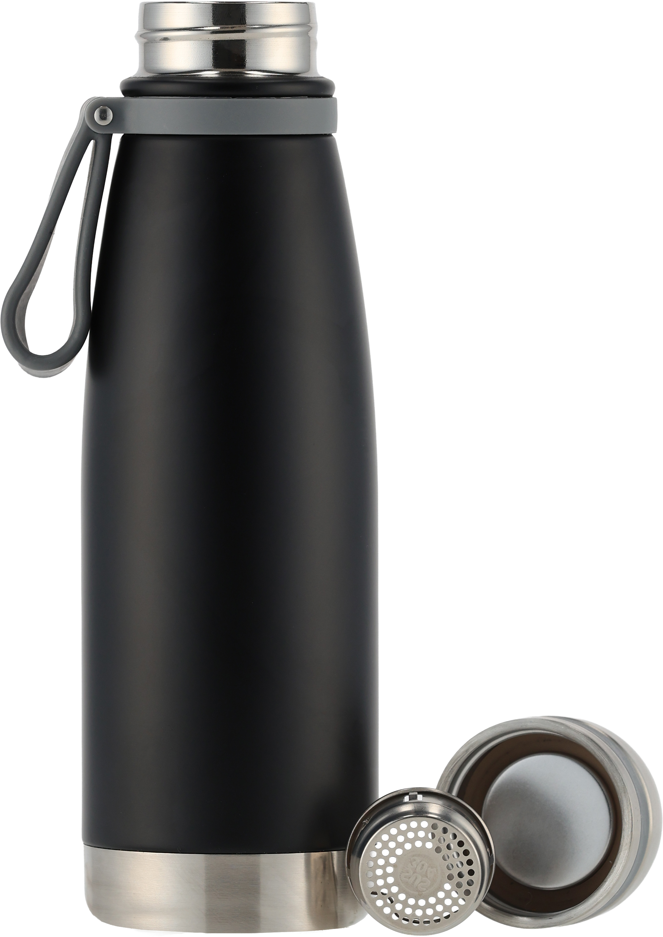 Butelka termiczna stalowa Pierre Cardin 650 ml Czarny B9000501IP303 (5)