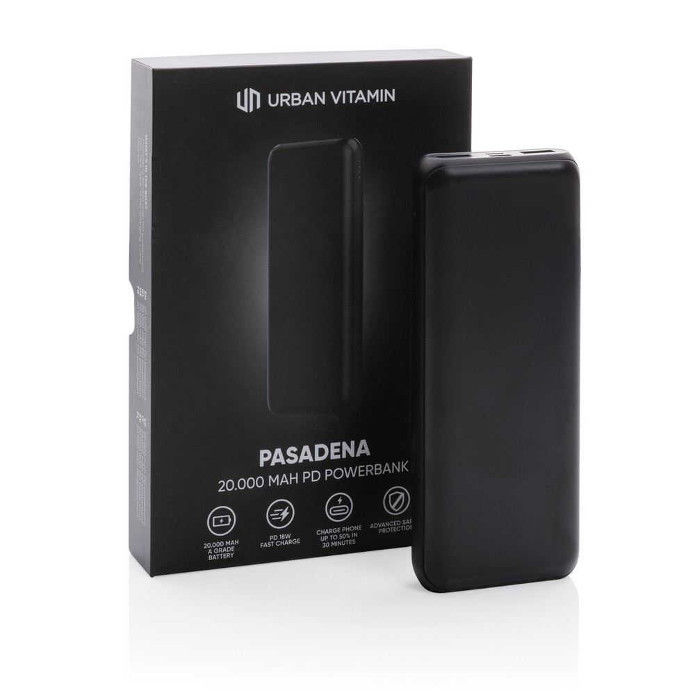 Szybki power bank 20000 mAh Urban Vitamin Czarny P322.751 (3)