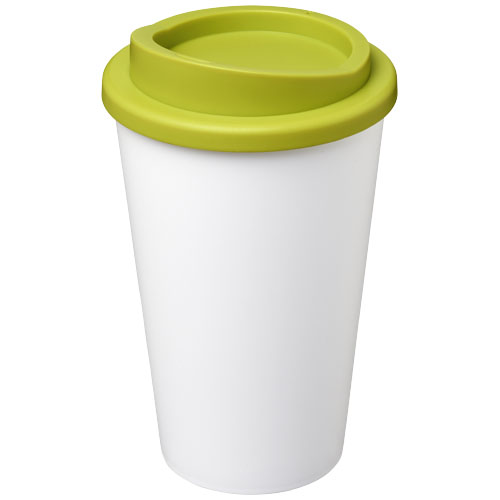Kubek termiczny z serii Americano® o pojemności 350 ml Biały-Limonkowy 21000111 