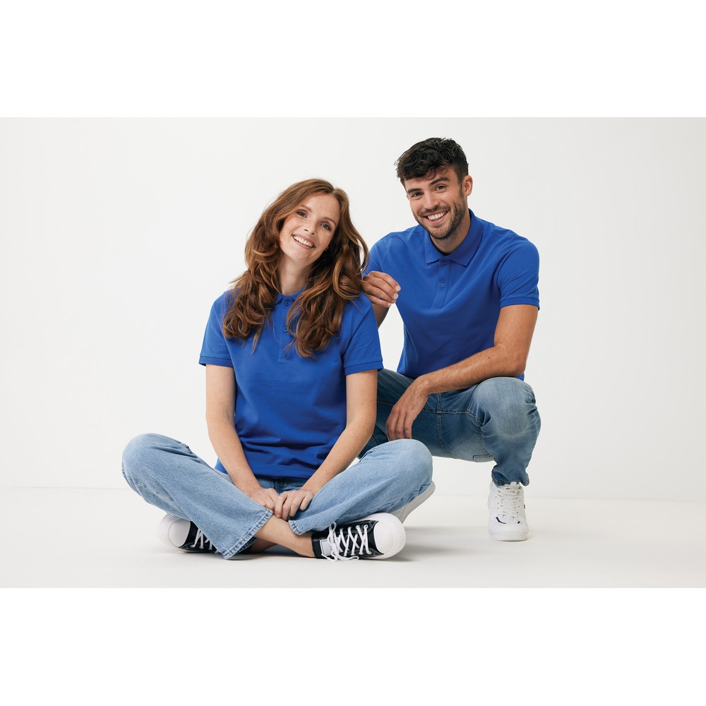 Koszulka polo z bawełny z recyklingu Iqoniq Yosemite Niebieski T9200.025.4XL (3)