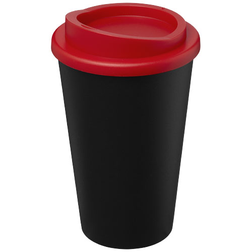 Kubek Americano Eco z recyklingu o pojemności 350 ml Czarny-Czerwony 21042203 