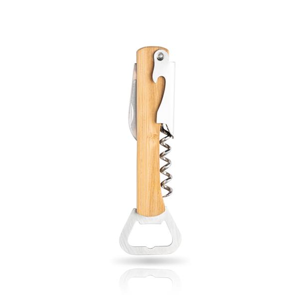 Gadżet reklamowy - Otwieracz do butelek z bambusową rączką / Bamboo Opknife