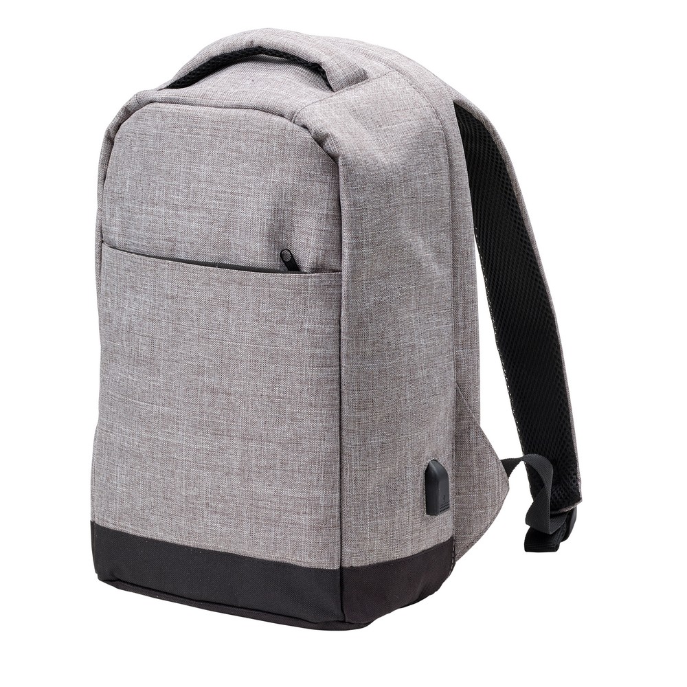 Plecak na laptopa 13", chroniący przed kieszonkowcami Szary V0610-19 