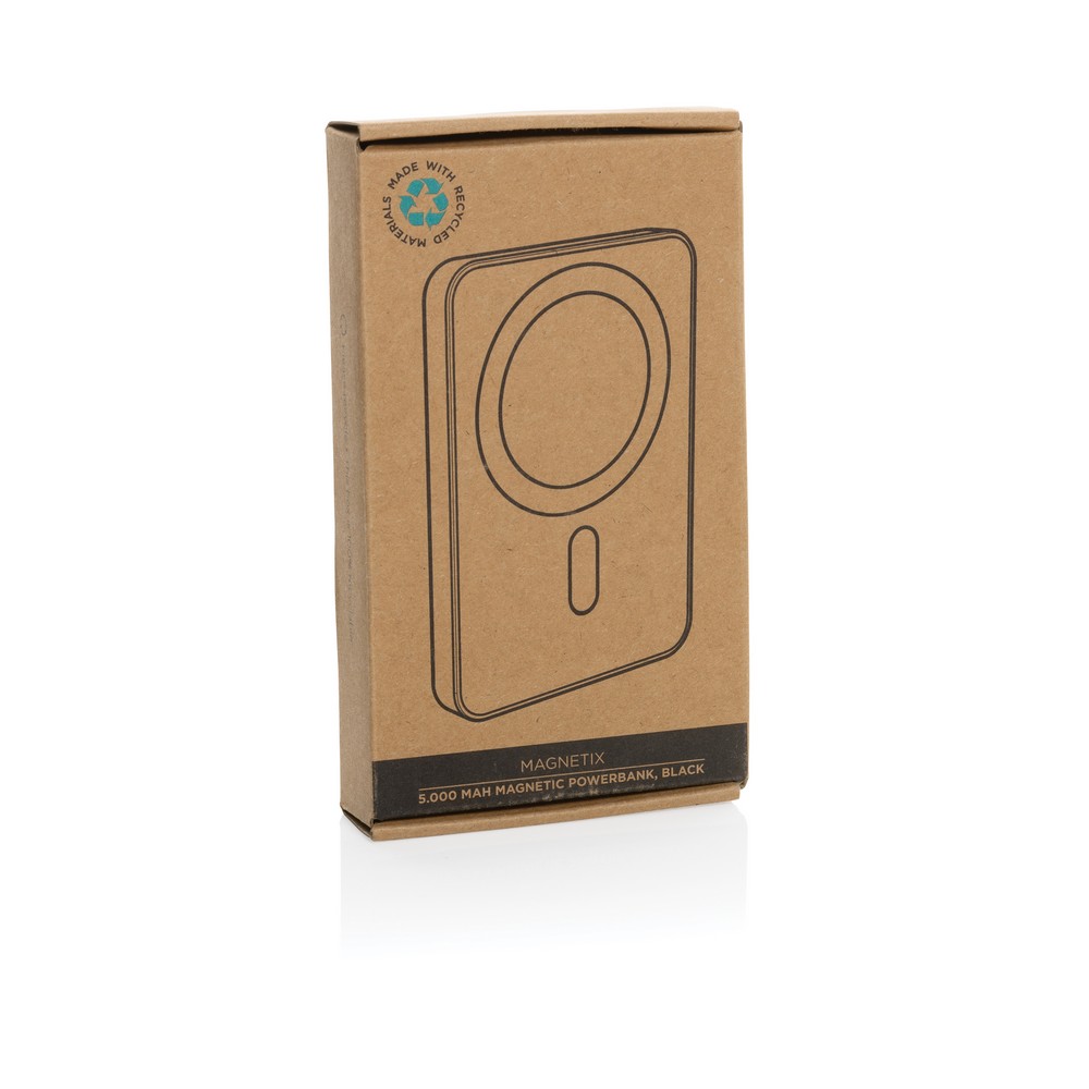 Magnetyczny bezprzewodowy power bank 5000 mAh Magnetix Czarny P322.401 (8)