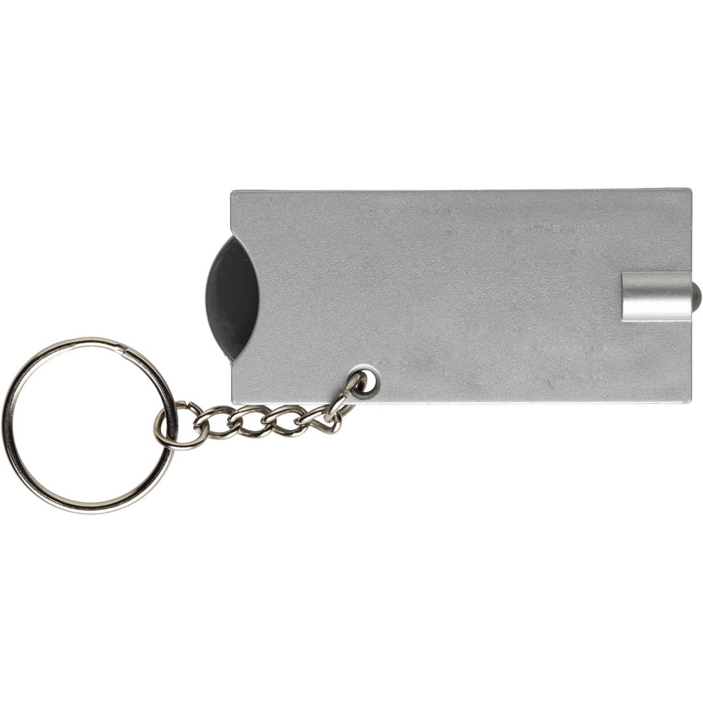 Brelok do kluczy, żeton do wózka na zakupy, lampka LED Czarny V2452-03 (2)