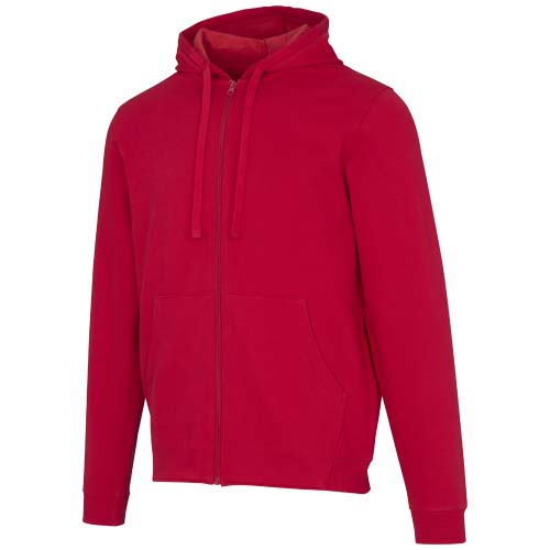 Jasper bluza unisex z kapturem z materiału organicznego pochodzącego z recyklingu z certyfikatem OCS, o gramaturze 280 g/m² Czerwony 3966621A 