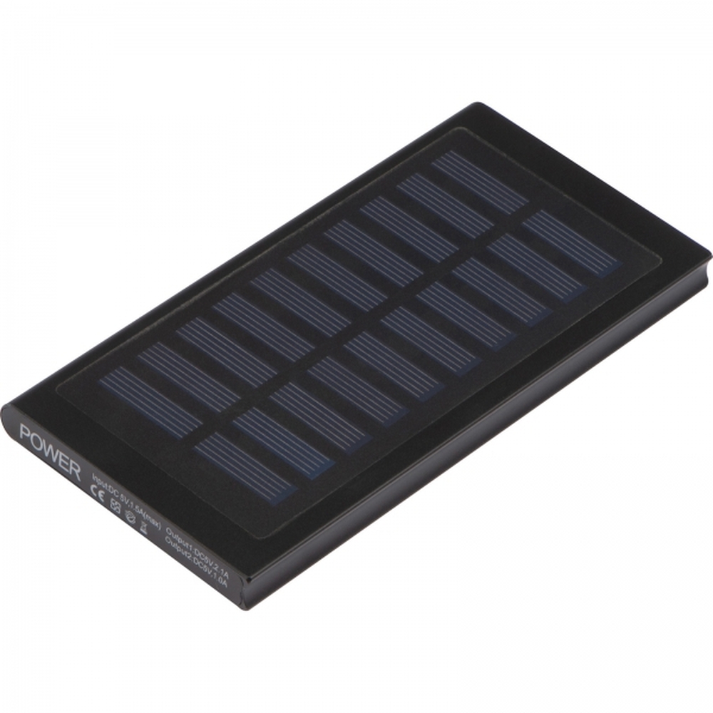 Power bank 8000 mAh solarny SAVERIO Czarny 3082403 