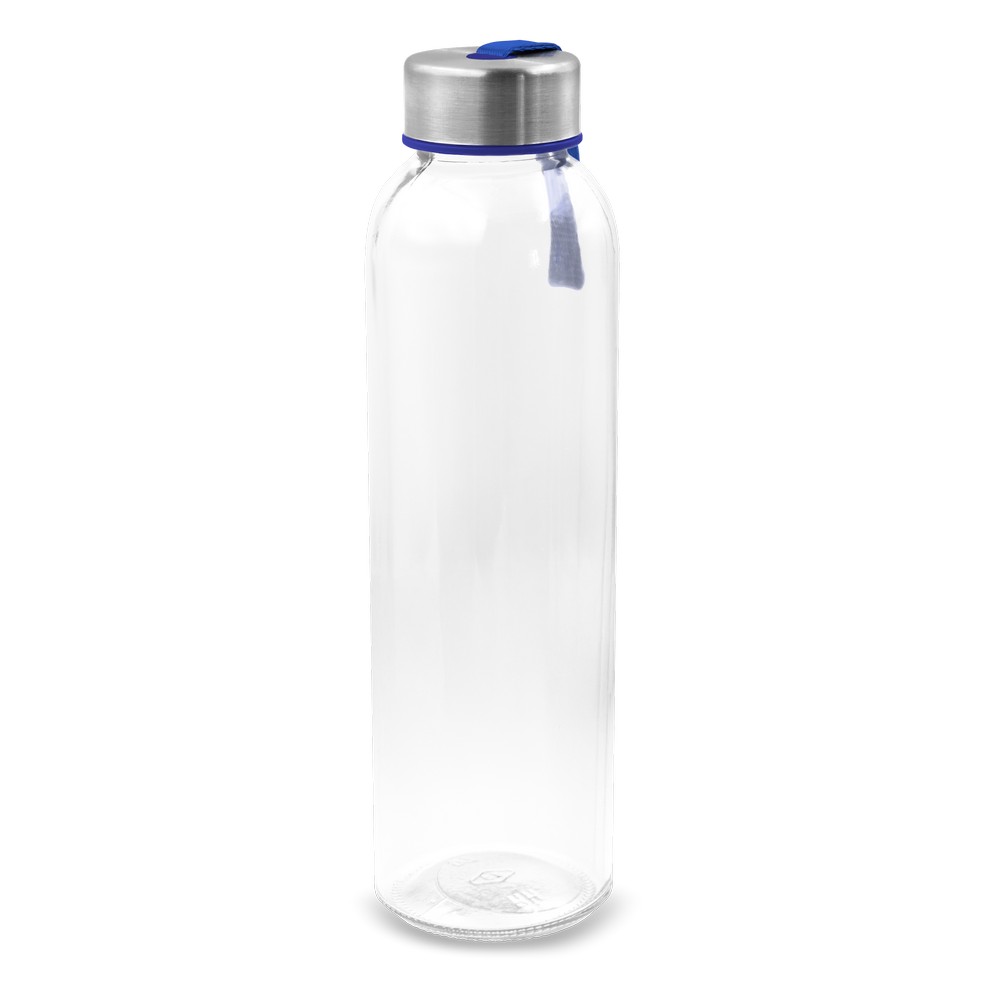 Szklana butelka 500 ml z kolorową wstążką | Viivi Granatowy VA062-04 (2)