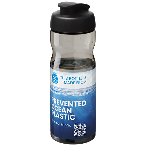 Bidon H2O Eco o pojemności 650 ml z wieczkiem zaciskowym Węgiel drzewny-Czarny 21009700 (1)