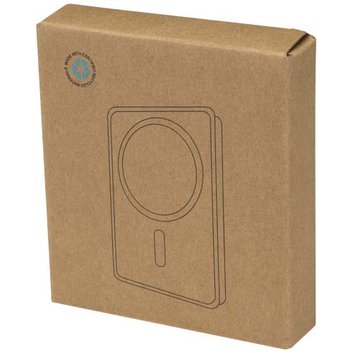 Powerbank Avis 10 000 mAh z recyklingowanego aluminium, z wbudowanym magnesem  Metaliczny grafitowy 12444582 (2)