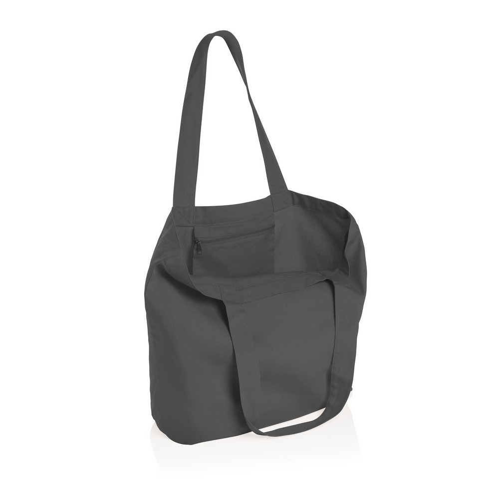 Torba na zakupy AWARE™, bawełna z recyklingu Szary P762.968 (1)