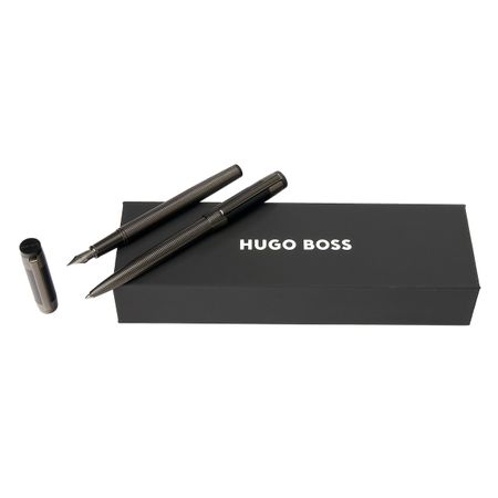 Gadżet reklamowy - Zestaw upominkowy Hugo Boss pióro wieczne i długopis - HST4962D + HST4964D