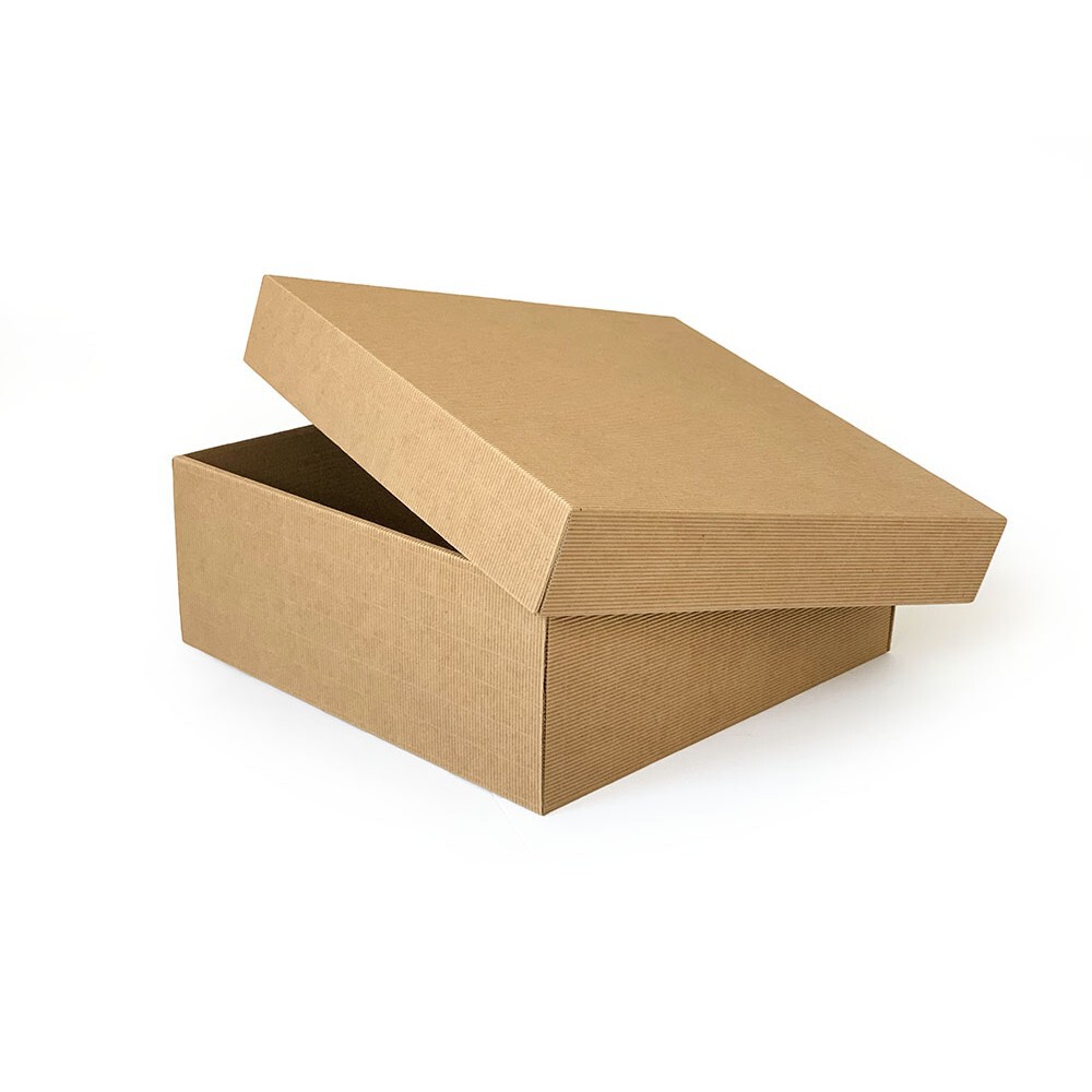 Pudełko fasonowe z wieczkiem 33x33x13 Kraftowy OGBOX009_1KRF (1)