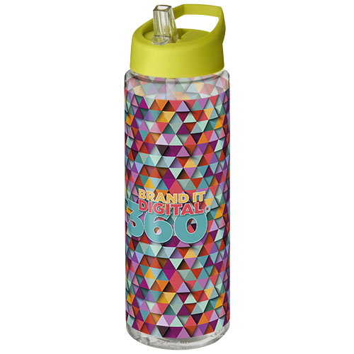Bidon H2O Vibe o pojemności 850 ml z wieczkiem z dzióbkiem Przezroczysty-Limonkowy 21009611 (1)