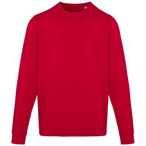 Jasper organiczna bluza unisex z recyklingu o gramaturze 280 g/m² z okrągłym dekoltem i certyfikatem OCS Czerwony 3956121A (2)