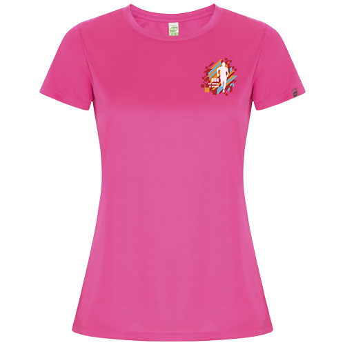 Imola sportowa koszulka damska z krótkim rękawem Pink Fluor R04284P1 (1)
