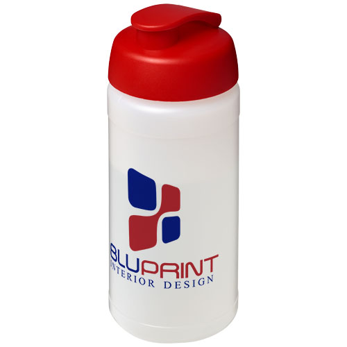 Bidon Baseline® Plus o pojemności 500 ml z wieczkiem zaciskowym Przezroczysty-Czerwony 21006818 (1)