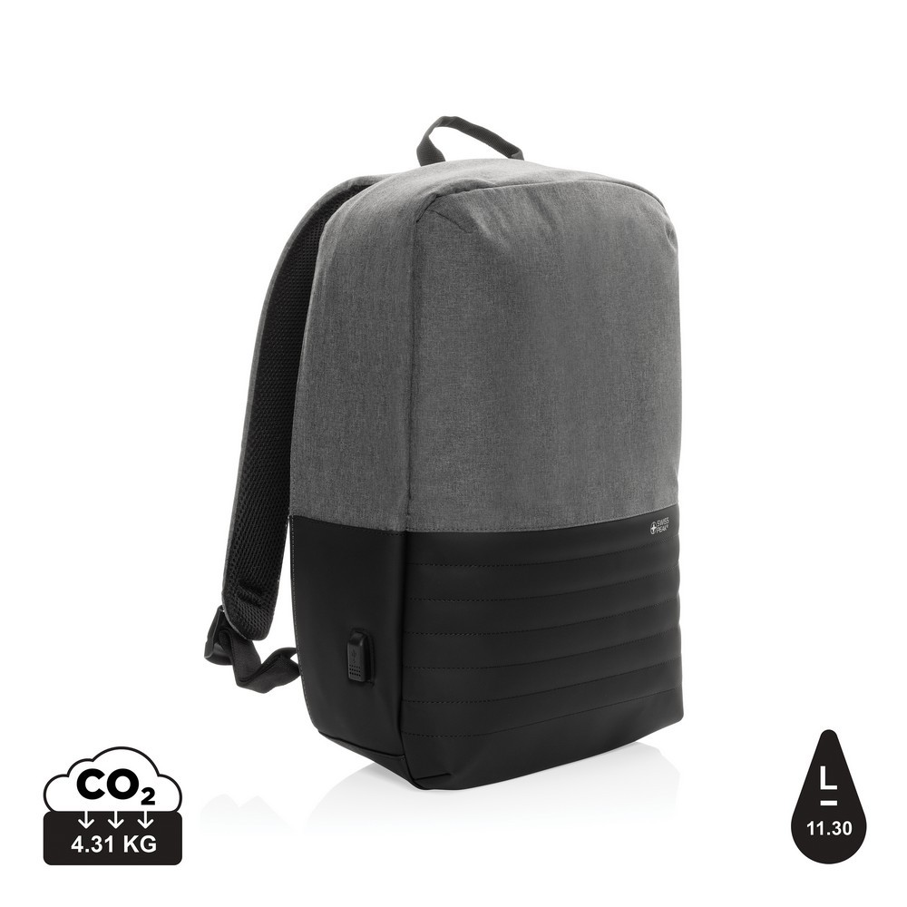 Plecak chroniący przed kieszonkowcami Swiss Peak AWARE™ RPET Szary P763.132 (10)