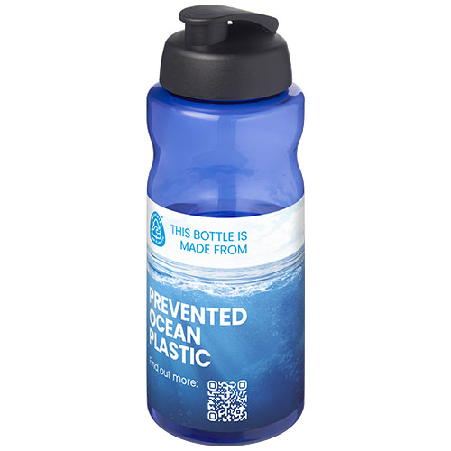 H2O Active® Eco Big Base bidon z wieczkiem zaciskowym o pojemności 1 litra Niebieski-Czarny 21017896 (1)