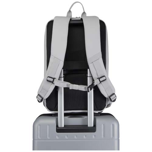 SMART plecak na laptopa 15” wykonany z materiałów z recyklingu (certyfikat GRS), o pojemności 18 litrów Jasny szary 13015382 (4)