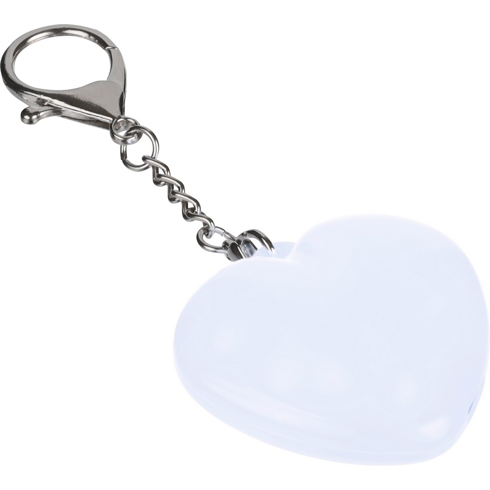 Brelok do kluczy "serce", lampka LED Biały VB319-02 (4)