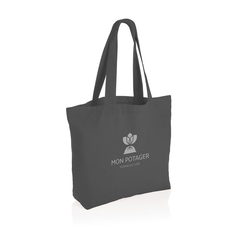 Torba na zakupy AWARE™, bawełna z recyklingu Szary P762.968 (3)
