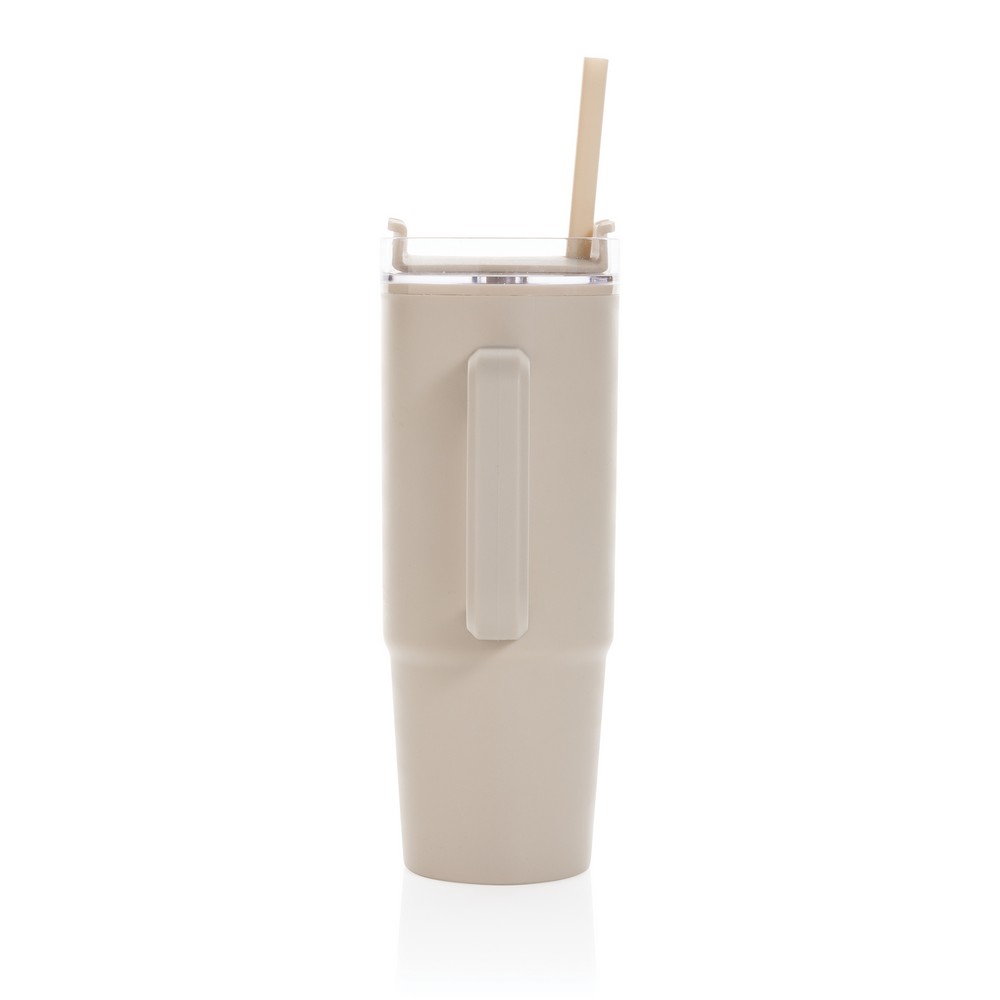 Kubek podróżny 900 ml Tana, plastik z recyklingu Beżowy P437.1019 (2)