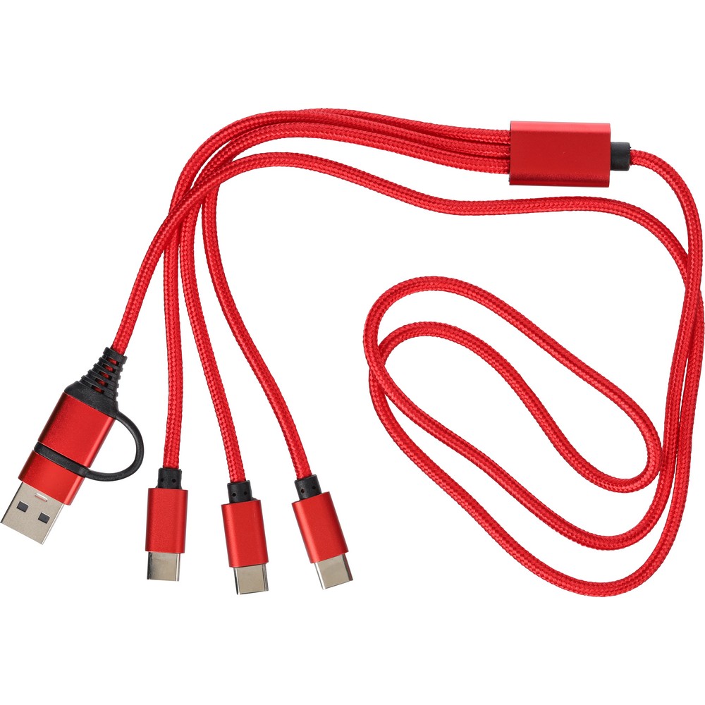 Kabel do ładowania 6 w 1 Czerwony VB331-05 (1)