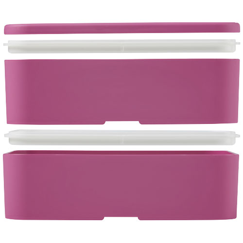 MIYO dwupoziomowe pudełko na lunch Magenta-Magenta-Biały 21047041 (6)